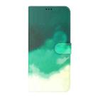 Watercolor Pattern Horizontal Flip Leather Case with Holder & Card Slot & Wallet For iPhone 11 Pro Max(Cyan Green) - 2