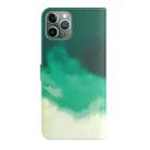 Watercolor Pattern Horizontal Flip Leather Case with Holder & Card Slot & Wallet For iPhone 11 Pro Max(Cyan Green) - 3