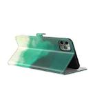 Watercolor Pattern Horizontal Flip Leather Case with Holder & Card Slot & Wallet For iPhone 11 Pro Max(Cyan Green) - 6