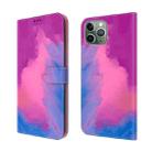 Watercolor Pattern Horizontal Flip Leather Case with Holder & Card Slot & Wallet For iPhone 11 Pro Max(Purple Red) - 1