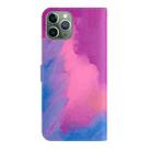 Watercolor Pattern Horizontal Flip Leather Case with Holder & Card Slot & Wallet For iPhone 11 Pro Max(Purple Red) - 3