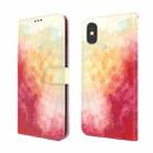 For iPhone X / XS Watercolor Pattern Horizontal Flip Leather Case with Holder & Card Slot & Wallet(Spring Cherry) - 1