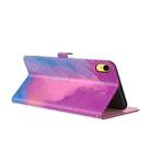 For iPhone XR Watercolor Pattern Horizontal Flip Leather Case with Holder & Card Slot & Wallet(Purple Red) - 6