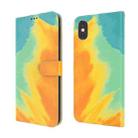 For iPhone XS Max Watercolor Pattern Horizontal Flip Leather Case with Holder & Card Slot & Wallet(Autumn Leaf Color) - 1