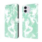 For iPhone 12 / 12 Pro Cloud Fog Pattern Horizontal Flip Leather Case with Holder & Card Slot & Wallet(Mint Green) - 1