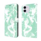 For iPhone 12 mini Cloud Fog Pattern Horizontal Flip Leather Case with Holder & Card Slot & Wallet (Mint Green) - 1