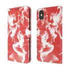 For iPhone X / XS Cloud Fog Pattern Horizontal Flip Leather Case with Holder & Card Slot & Wallet(Red) - 1