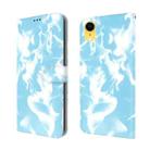 For iPhone XR Cloud Fog Pattern Horizontal Flip Leather Case with Holder & Card Slot & Wallet(Sky Blue) - 1
