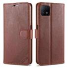 For OPPO A73 5G AZNS Sheepskin Texture Horizontal Flip Leather Case with Holder & Card Slots & Wallet(Brown) - 1