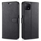 For OPPO A53 5G AZNS Sheepskin Texture Horizontal Flip Leather Case with Holder & Card Slots & Wallet(Black) - 1