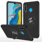 For Huawei P30 Lite PC + TPU Shockproof Magnetic Protective Case with Invisible Ring Holder(Black) - 1