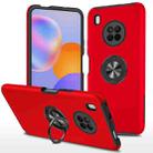 For Huawei Y9a PC + TPU Shockproof Magnetic Protective Case with Invisible Ring Holder(Red) - 1