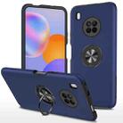 For Huawei Y9a PC + TPU Shockproof Magnetic Protective Case with Invisible Ring Holder(Blue) - 1