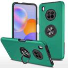 For Huawei Y9a PC + TPU Shockproof Magnetic Protective Case with Invisible Ring Holder(Dark Green) - 1