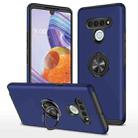 For LG Stylo 6 PC + TPU Shockproof Magnetic Protective Case with Invisible Ring Holder(Blue) - 1