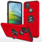 For Motorola Moto G9 Power PC + TPU Shockproof Magnetic Protective Case with Invisible Ring Holder(Red) - 1