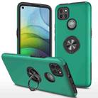 For Motorola Moto G9 Power PC + TPU Shockproof Magnetic Protective Case with Invisible Ring Holder(Dark Green) - 1