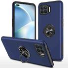 For OPPO A93 4G PC + TPU Shockproof Magnetic Protective Case with Invisible Ring Holder(Blue) - 1