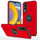 For vivo Y31 PC + TPU Shockproof Magnetic Protective Case with Invisible Ring Holder(Red) - 1