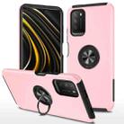 For Xiaomi Poco M3 PC + TPU Shockproof Magnetic Protective Case with Invisible Ring Holder(Rose Gold) - 1