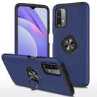For Xiaomi Redmi Note9 4G PC + TPU Shockproof Magnetic Protective Case with Invisible Ring Holder(Blue) - 1