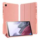 For Samsung Galaxy Tab A7 Lite DUX DUCIS Domo Series Horizontal Flip Magnetic PU Leather Case with Three-folding Holder(Pink) - 1