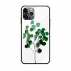 For iPhone 11 Colorful Painted Glass Case(Sapling) - 1