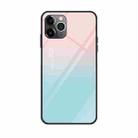 For iPhone 11 Colorful Painted Glass Case(Blue Sky) - 1