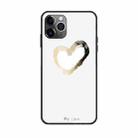 For iPhone 11 Pro Colorful Painted Glass Case(Golden Love) - 1