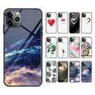 For iPhone 11 Pro Max Colorful Painted Glass Case(Black Love) - 8