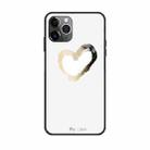 For iPhone 11 Pro Max Colorful Painted Glass Case(Golden Love) - 1