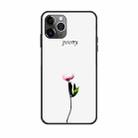 For iPhone 11 Pro Max Colorful Painted Glass Case(A Floewr) - 1