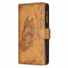 For iPhone 11 Flying Butterfly Embossing Pattern Zipper Horizontal Flip Leather Case with Holder & Card Slots & Wallet(Brown) - 2