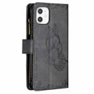 For iPhone 11 Flying Butterfly Embossing Pattern Zipper Horizontal Flip Leather Case with Holder & Card Slots & Wallet(Black) - 3