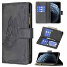 For iPhone 11 Pro Flying Butterfly Embossing Pattern Zipper Horizontal Flip Leather Case with Holder & Card Slots & Wallet(Black) - 1