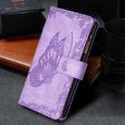 For iPhone 11 Pro Max Flying Butterfly Embossing Pattern Zipper Horizontal Flip Leather Case with Holder & Card Slots & Wallet(Purple) - 7