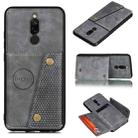 For Xiaomi Redmi 8 Shockproof Magnetic PU + TPU Protective Case with Card Slots(Grey) - 1