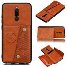For Xiaomi Redmi 8 Shockproof Magnetic PU + TPU Protective Case with Card Slots(Brown) - 1