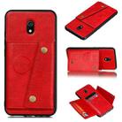 For Xiaomi Redmi 8A Shockproof Magnetic PU + TPU Protective Case with Card Slots(Red) - 1