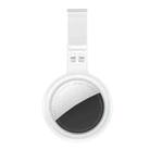 TPU Anti-scratch Shockproof Protective Cover Soft Case with Keychain Ring Loop For AirTag(White) - 1