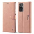 For Xiaomi Redmi Note 10S Forwenw F1 Series Matte Strong Magnetism Horizontal Flip Leather Case with Holder & Card Slots & Wallet & Photo Frame(Rose Gold) - 1