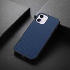 For iPhone 11 Carbon Fiber Skin PU + PC + TPU Shockprof Protective Case (Blue) - 2