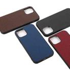 For iPhone 11 Carbon Fiber Skin PU + PC + TPU Shockprof Protective Case (Blue) - 5