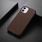 For iPhone 11 Carbon Fiber Skin PU + PC + TPU Shockprof Protective Case (Brown) - 2