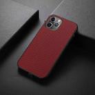 For iPhone 11 Pro Max Carbon Fiber Skin PU + PC + TPU Shockprof Protective Case (Red) - 2