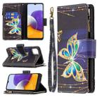For Samsung Galaxy A22 5G Colored Drawing Pattern Zipper Horizontal Flip Leather Case with Holder & Card Slots & Wallet(Big Butterfly) - 1
