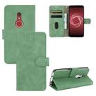 For Fujitsu Be4 Plus F-41B Solid Color Skin Feel Magnetic Buckle Horizontal Flip Calf Texture PU Leather Case with Holder & Card Slots & Wallet(Green) - 1