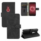 For Fujitsu Be4 Plus F-41B Solid Color Skin Feel Magnetic Buckle Horizontal Flip Calf Texture PU Leather Case with Holder & Card Slots & Wallet(Black)) - 1