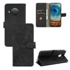 For Nokia X10 Solid Color Skin Feel Magnetic Buckle Horizontal Flip Calf Texture PU Leather Case with Holder & Card Slots & Wallet(Black)) - 1