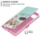 For Samsung Galaxy A22 5G Colored Drawing Pattern Invisible Magnetic Horizontal Flip PU Leather Case with Holder & Card Slots & Wallet(Cat) - 5